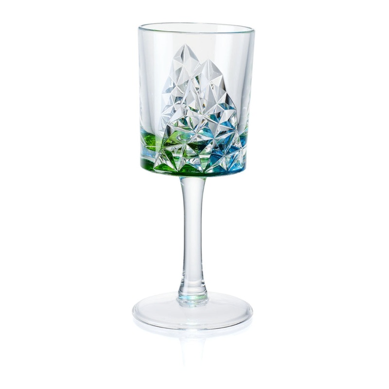Merritt International Glacier 8 oz. Acrylic Wine Glass – Peacock Set Of 12