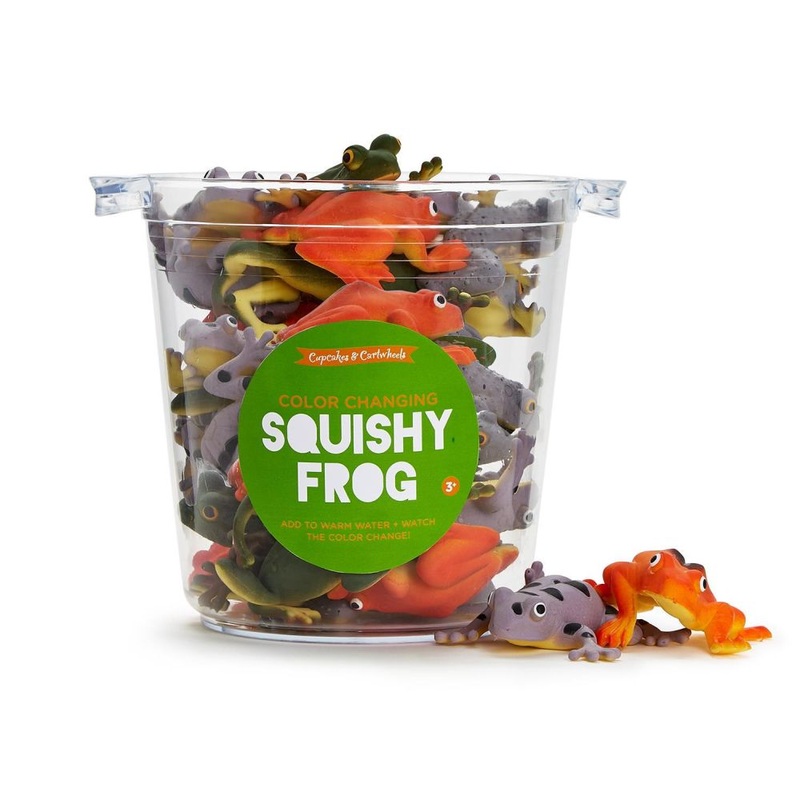 Two’s Company Colorshift Froggy 32-Pieces Color Changing Frog Gel Beads Squeezie with Bucket In 4 Colors