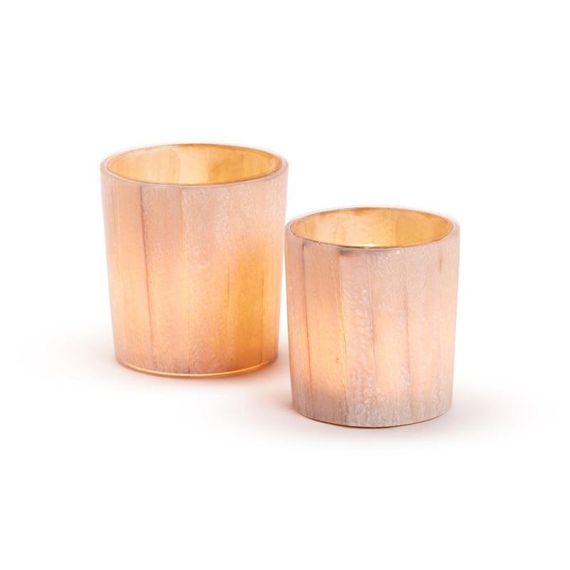 Two’s Company Selenite Effect Set of 2 Tealight Candle Holder
