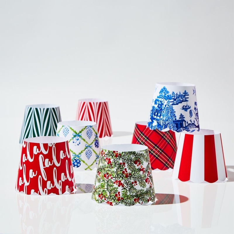 Two’s Company Set of 2 Paper Shade Covers 24 Set In 8 Patterns