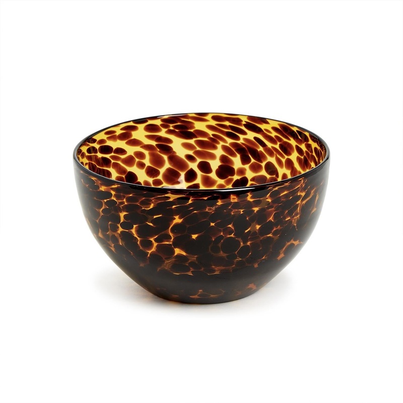 Two’s Company Tortoise Print Bowl (Hand Wash Only) – Glass