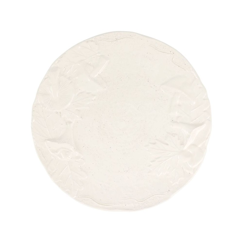 Vietri Autunno Figural Round Platter – 14 x 14 Stoneware Food Tray – Italian Serving Dish