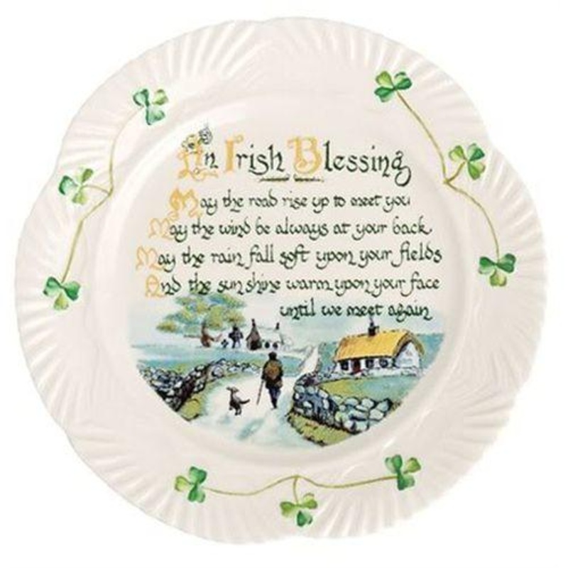 Belleek Harp Blessing Plate, 9