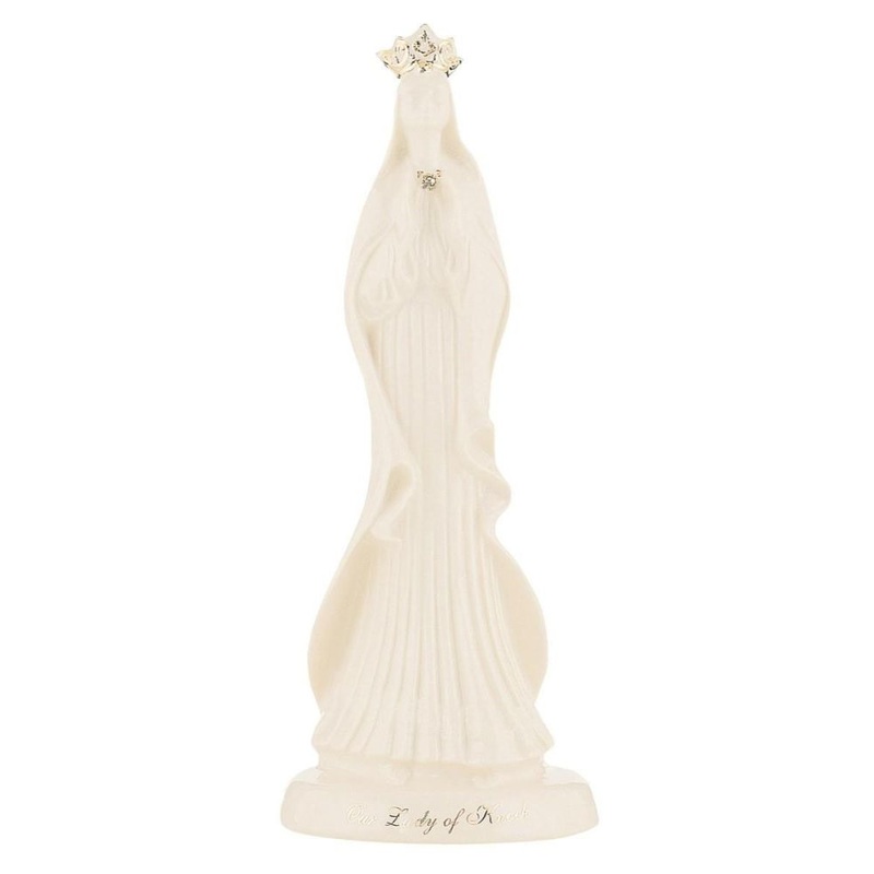 Belleek Lady of Knock Statue, Cream, Porcelain, 11.41 x 4.52.