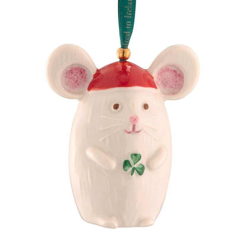 Belleek Not a Creature Stirring Ornament, Porcelain