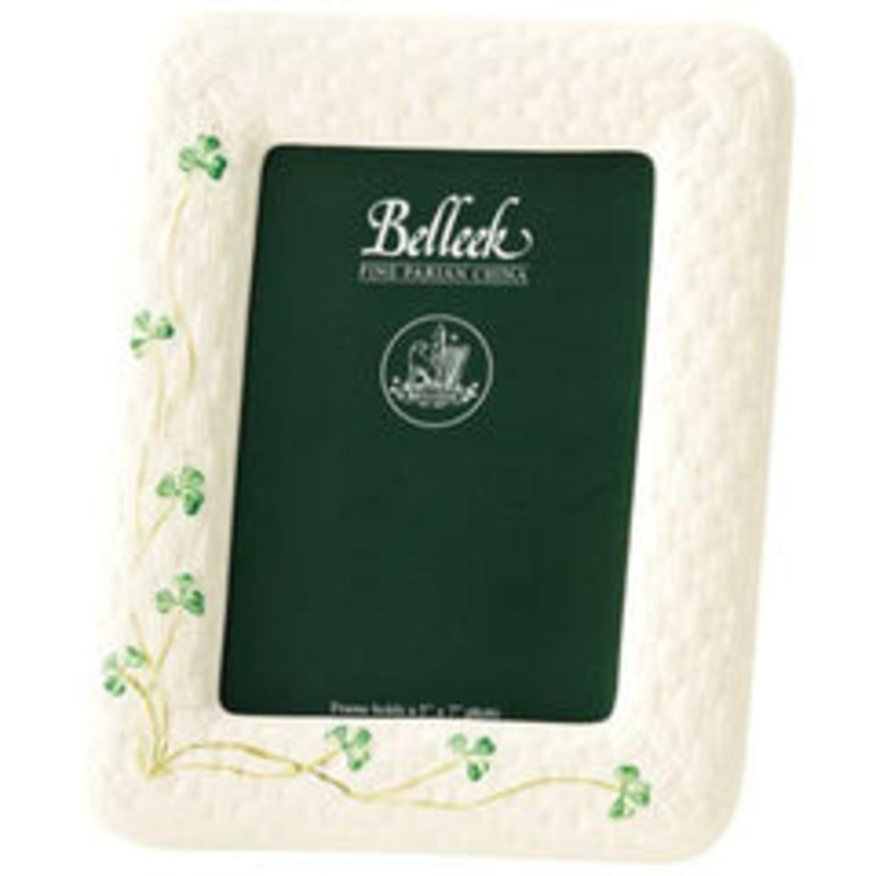 Belleek Shamrock 5 by 7 Photo Frame, China
