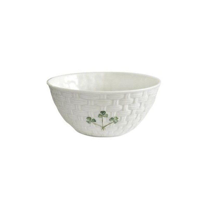 Belleek Shamrock 6 Bowl, White, Porcelain