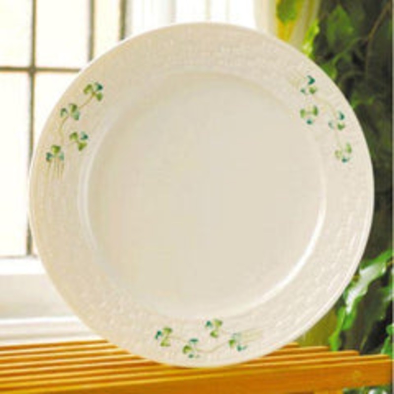 Belleek Shamrock Dinner Plate, China