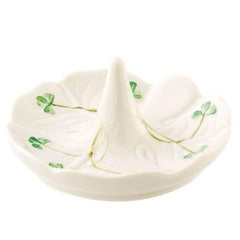 Belleek Shamrock Ring Holder, China