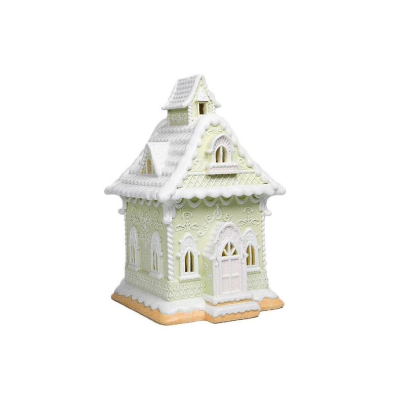 December Diamonds LED Green House Figurine