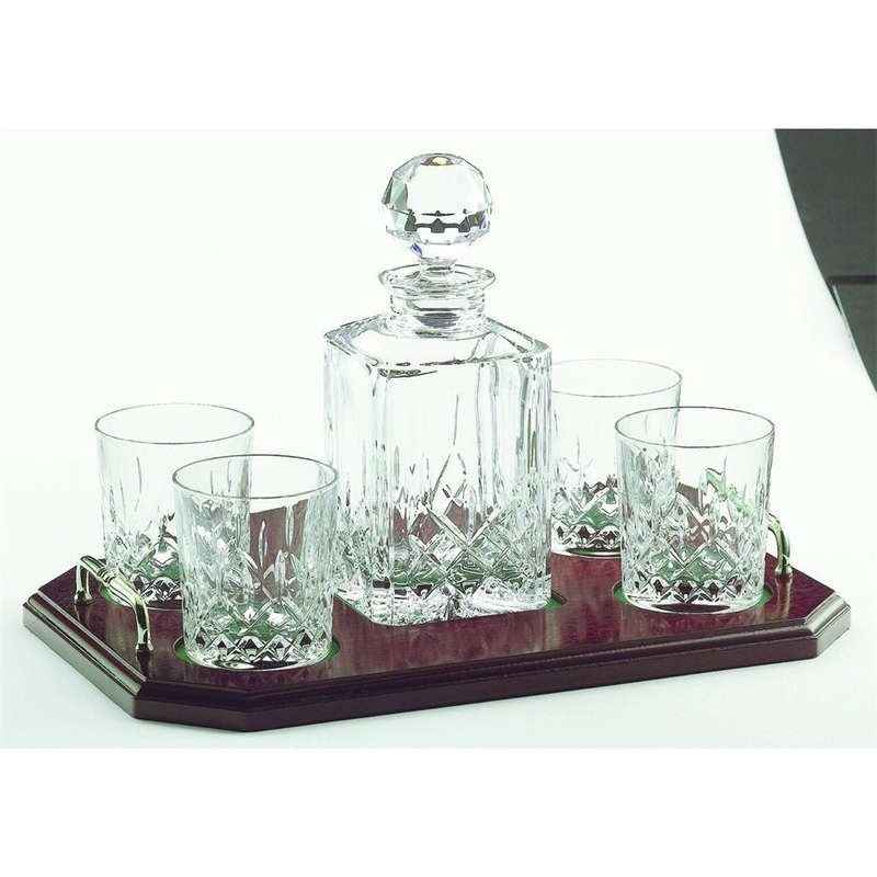 Galway Longford Square Decanter Tray Set