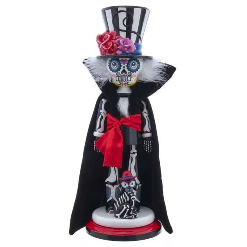 Kurt Adler 16 Hollywood Day Of The Dead Nutcracker, Black