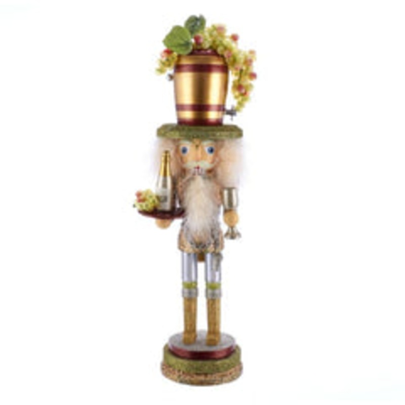 Kurt Adler 19.5 Hollywood Wine Hat Nutcracker, MultiColor