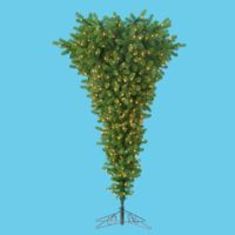 Kurt Adler 5 Ft Pre-Lit Upside Down Tree, Green