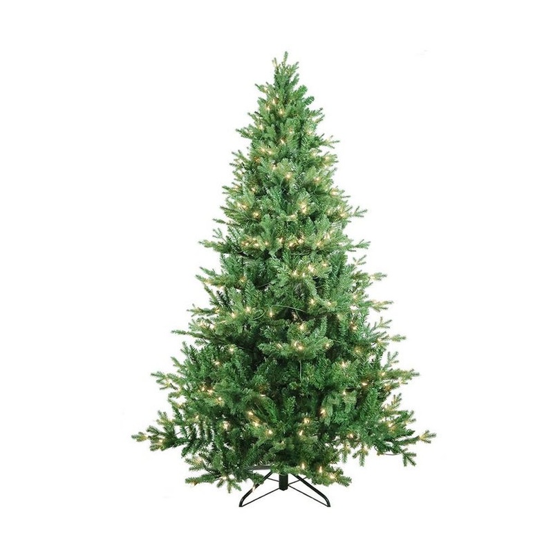 Kurt Adler 7-Foot Pre-Lit Clear Incandescent Jackson Pine Tree, PVC