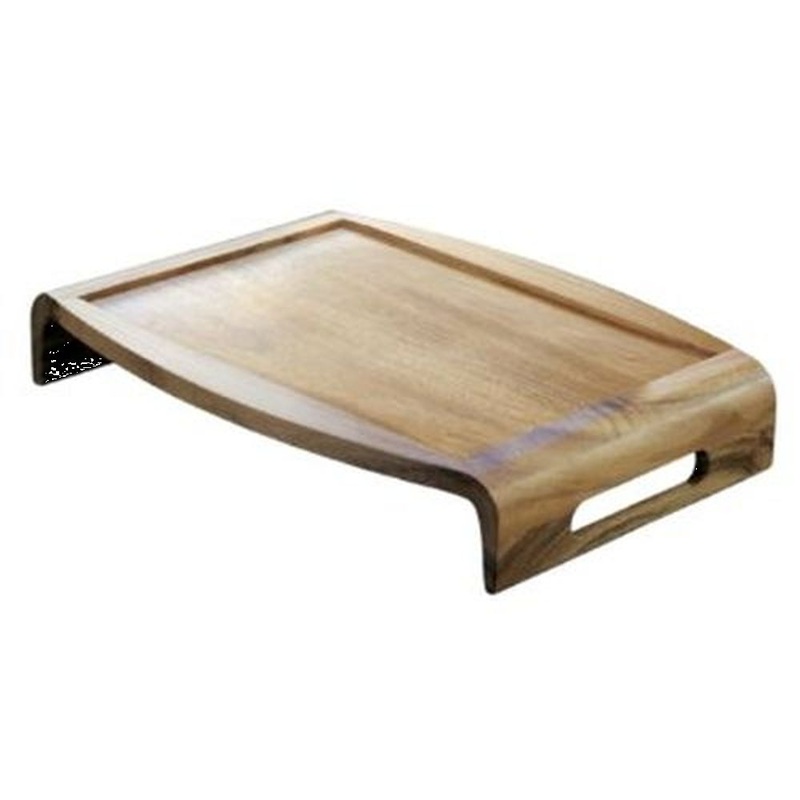 Lipper International Acacia Reversible Serving/Bed Tray, Brown