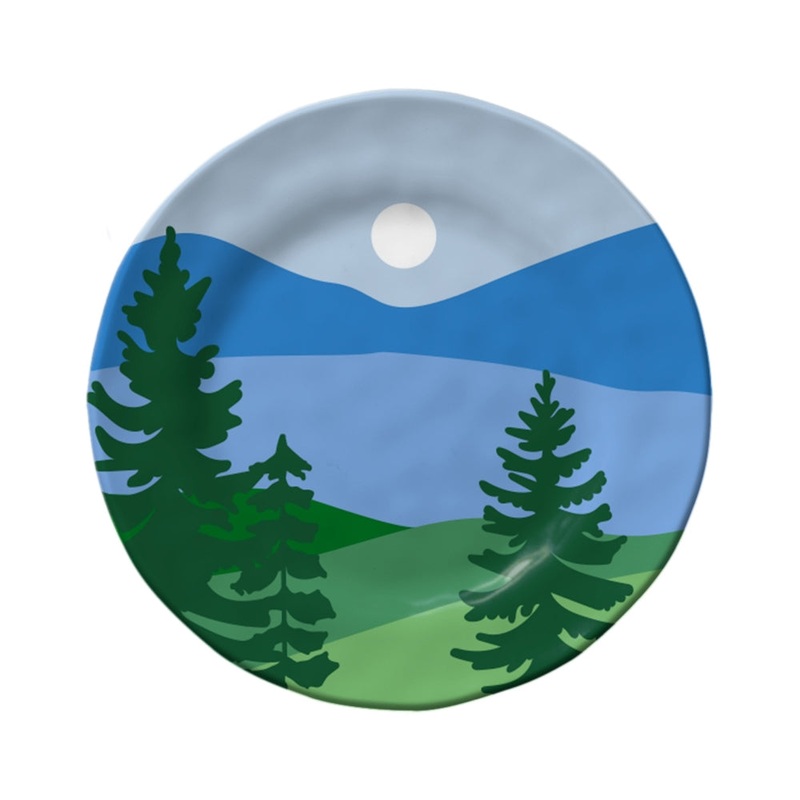 Merritt International Lakeside 8.5 in. Salad Plate Melamine Set Of 6