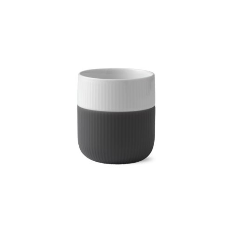 Royal Copenhagen Fluted Contrast Mug, Anthracite Black, Porcelain