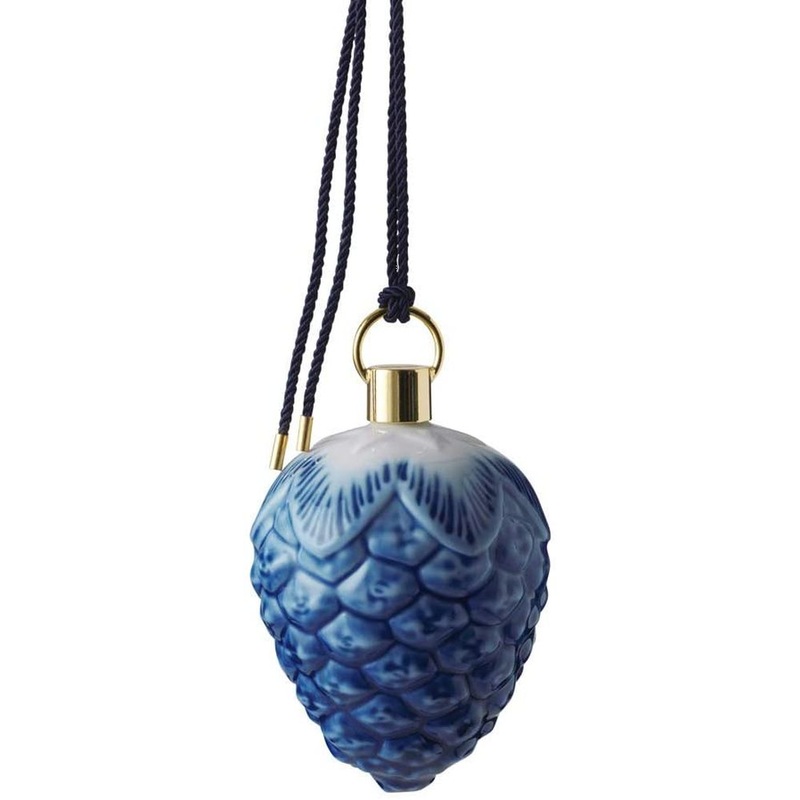 Royal Copenhagen Pinecone Ornament, Blue, Porcelain