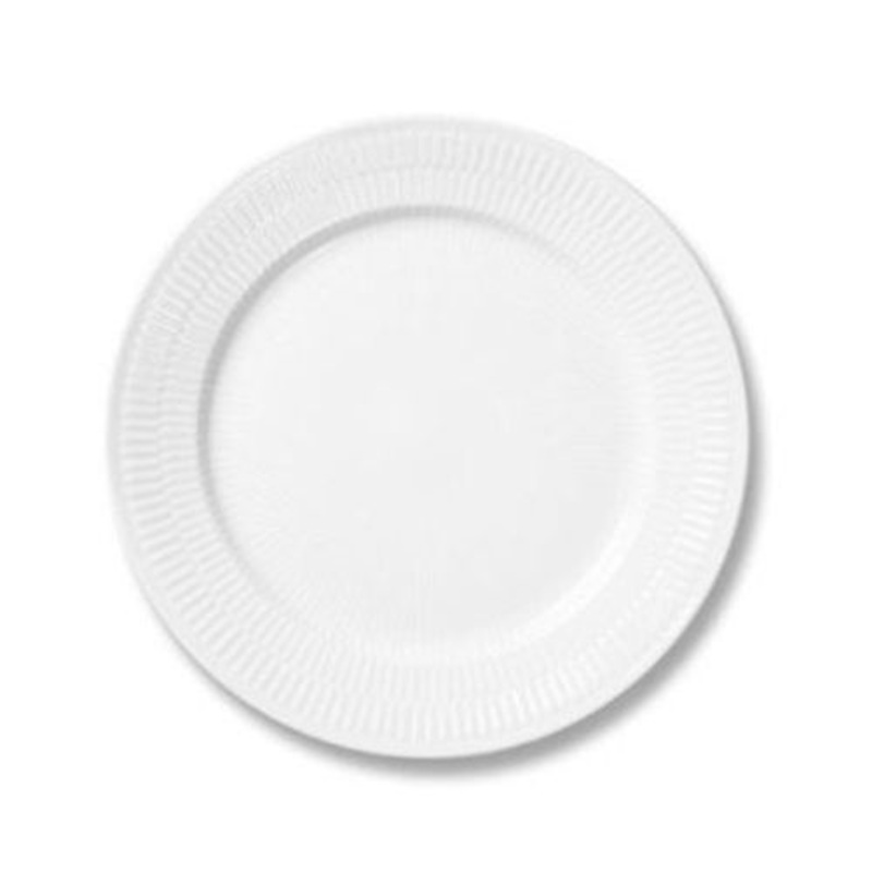 Royal Copenhagen White Fluted Salad Plate, 8.75 inches, Porcelain