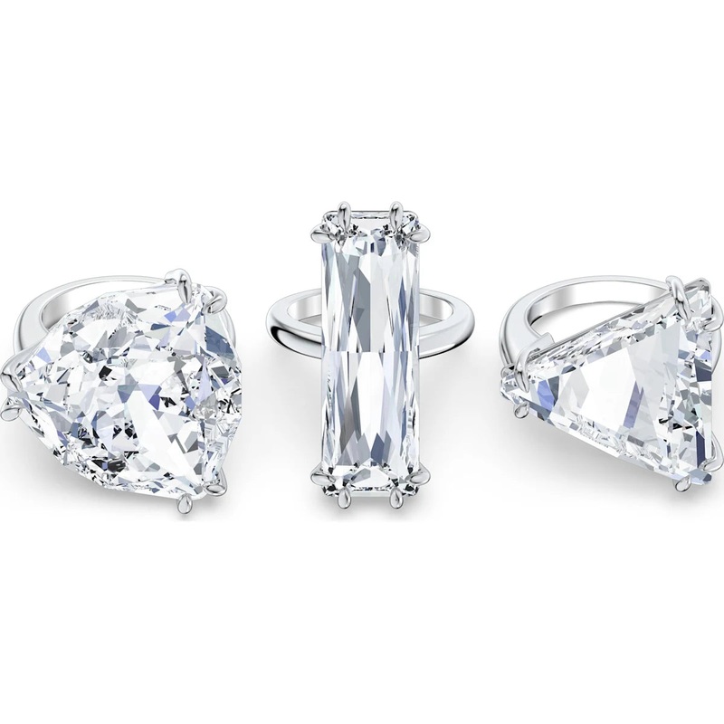 Swarovski Mesmera Cocktail Ring Set White Rhodium Plated