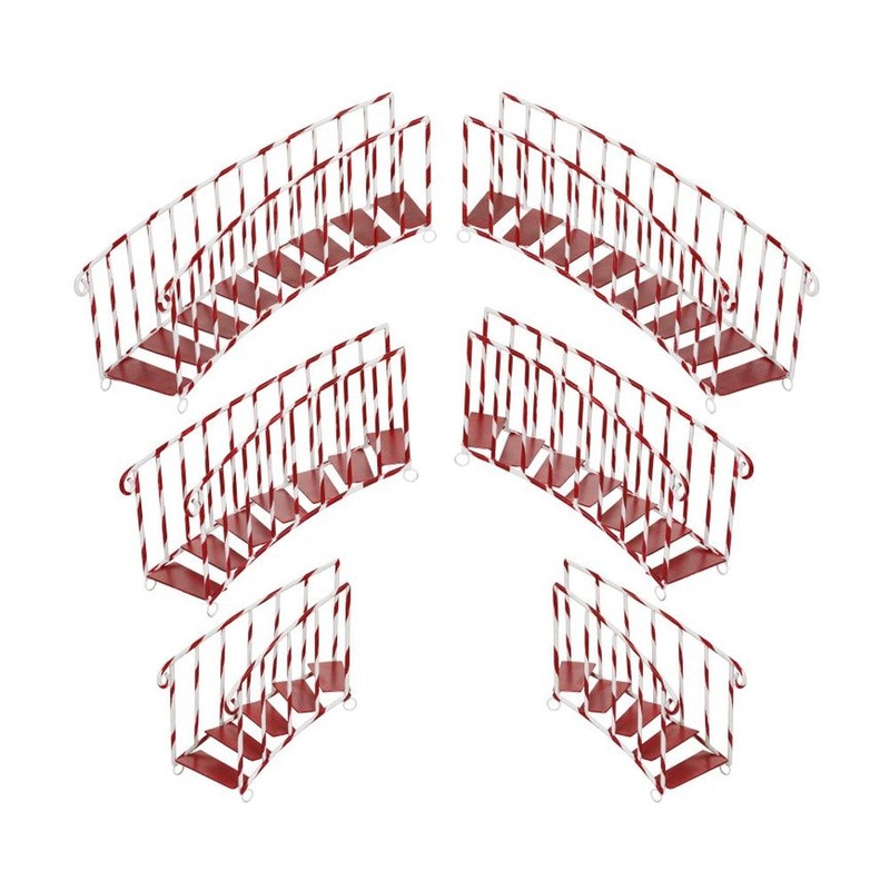 Mark Roberts 2019 Grand Staircase, Assortment of 3, 16-22 inches, Red/White