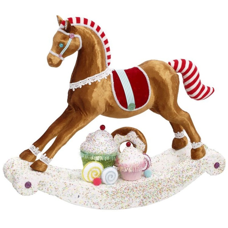 Mark Roberts 2020 Collection Cupcakes Rocking Horse 26×22 Inches Figurine