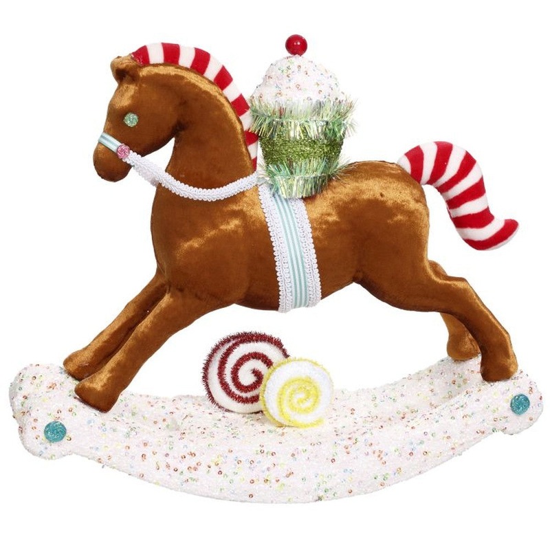 Mark Roberts 2020 Collection Peppermint Rocking Horse 15×13 Inches Figurine