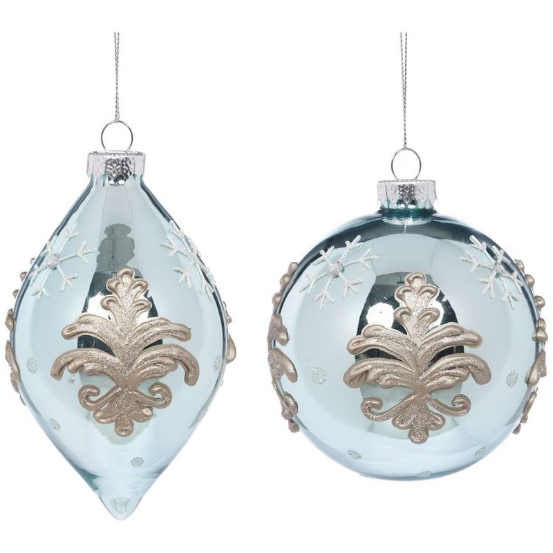 Mark Roberts 2021 Acanthus Ornaments, 4-5 inches, Assortment of 2, Blue