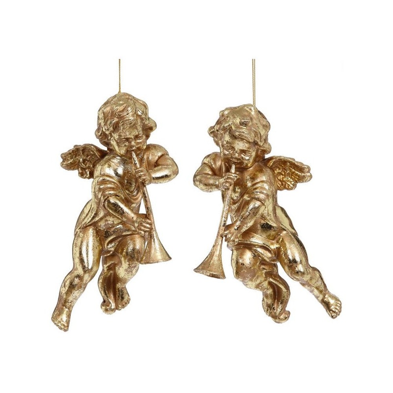 Mark Roberts 2021 Cherub with Instrument Ornament 7”, Assortment of 2