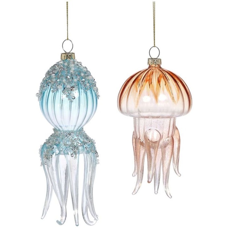 Mark Roberts 2021 Jellyfish & Octopus Ornaments, 5-6 inches, Assortment of 2