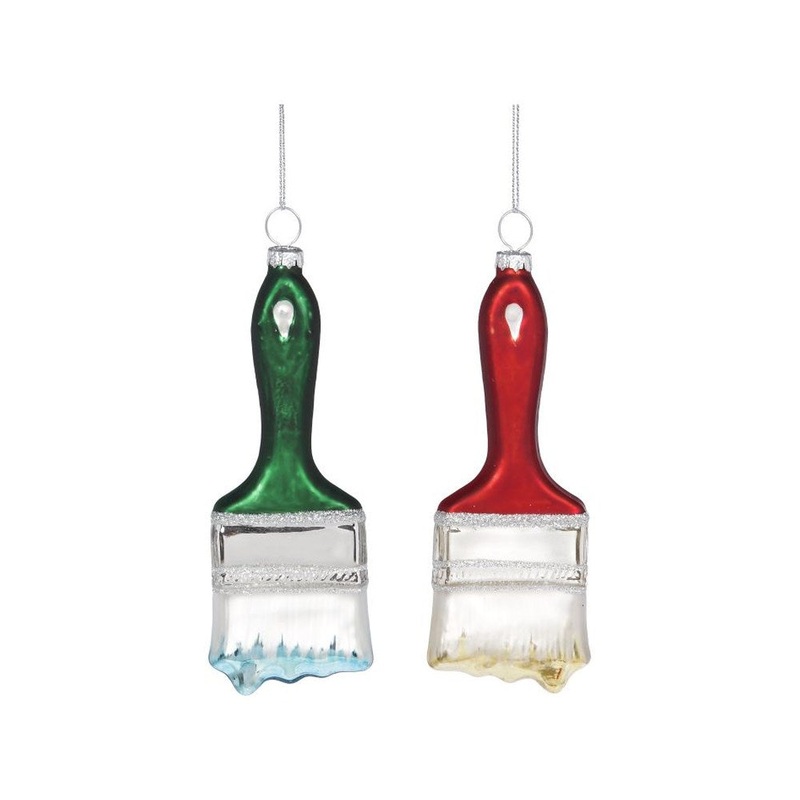 Mark Roberts 2021 Paint Brush Ornament 5”, Assortment of 2