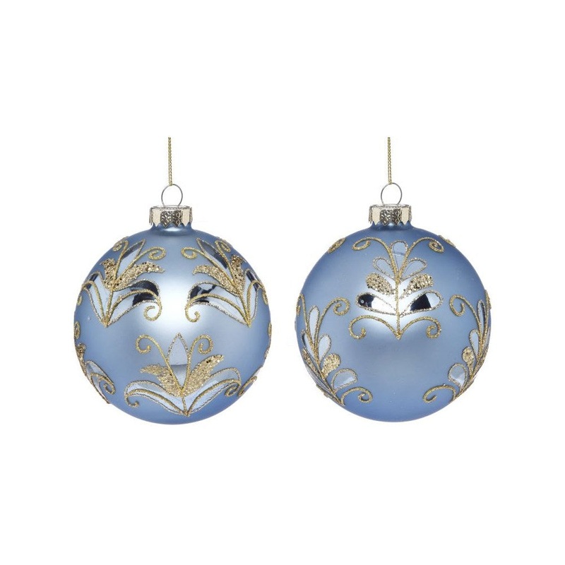 Mark Roberts 2021 Scroll Ball Ornament 4”, Assortment of 2