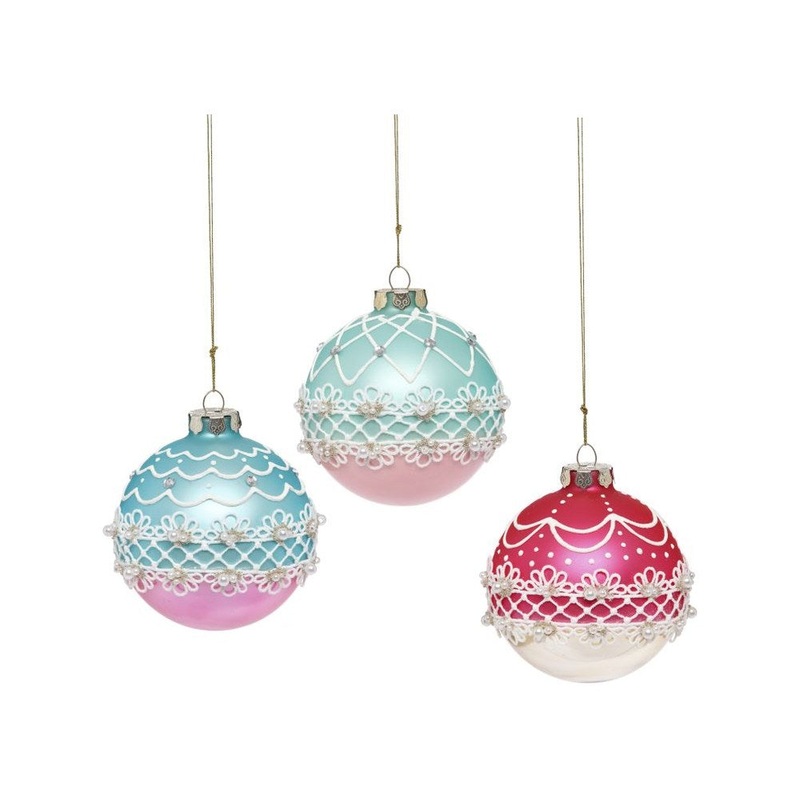 Mark Roberts 2021 Sweet Ball Ornament 4”, Assortment of 3