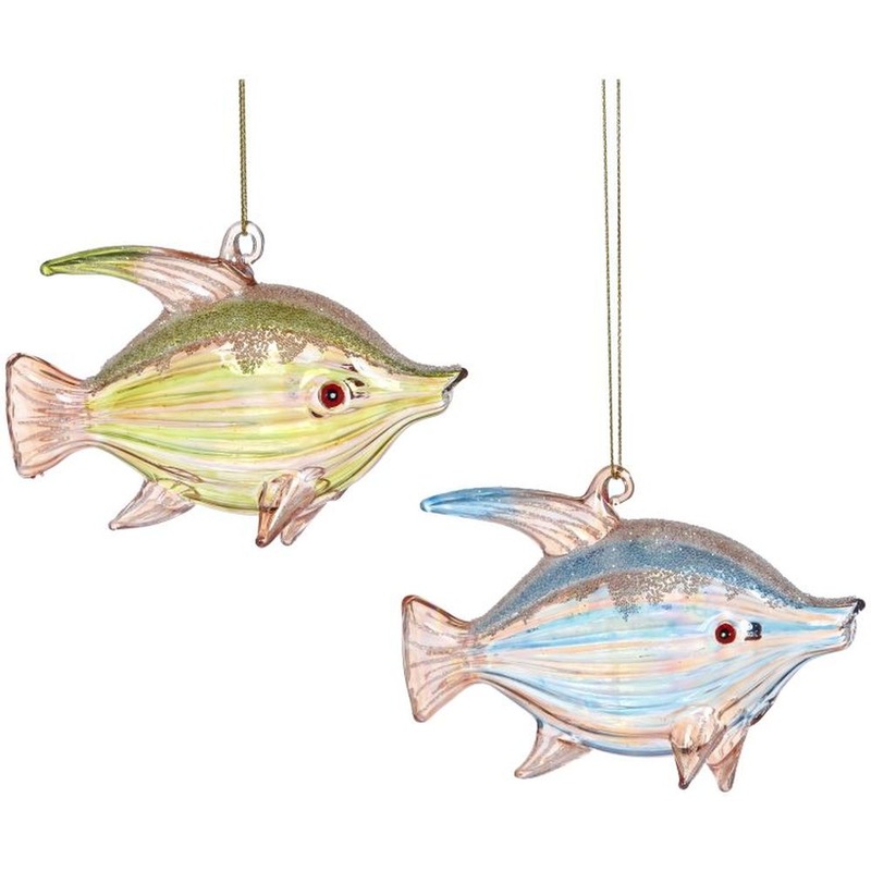 Mark Roberts 2021 Tropical Fish Ornaments, 4 inches, Assortment of 2