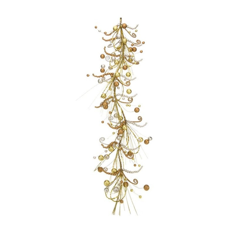 Mark Roberts Christmas 2017 Luscious Festive Garland, 4 Feet, Gold