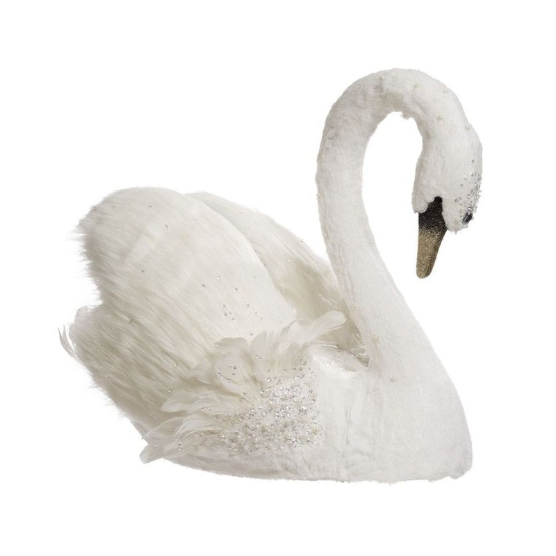 Mark Roberts Christmas 2018 Jeweled Swan Figurine, 14 x 18 x 19 inches