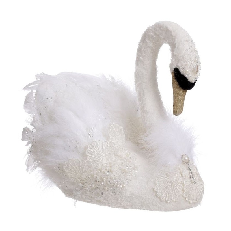 Mark Roberts Christmas 2019 Snow Swan Figurine, 13 x 11.5 inches