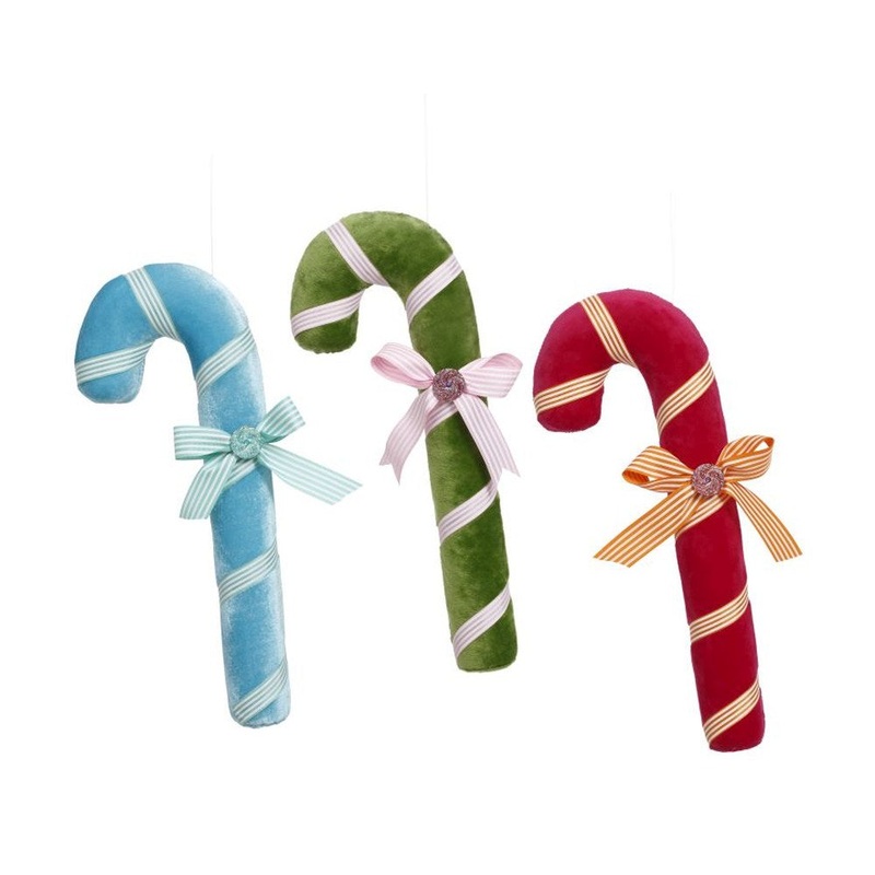 Mark Roberts Christmas 2020 Candy Cane Ornament, Assortment of 3, 14 inches