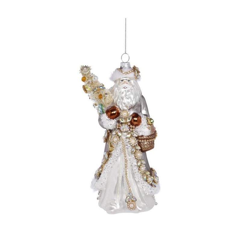 Mark Roberts Christmas 2020 Christmas Greetings Santa Ornament, 8 inches