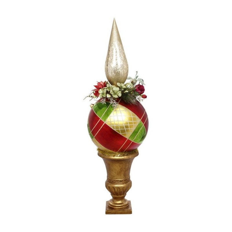 Mark Roberts Christmas 2020 Grand Festive Finial in Urn, 5 Feet
