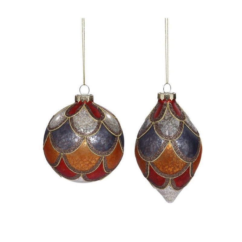 Mark Roberts Christmas 2020 Kings Fleur Ornament, Assortment of 2, 4 inches