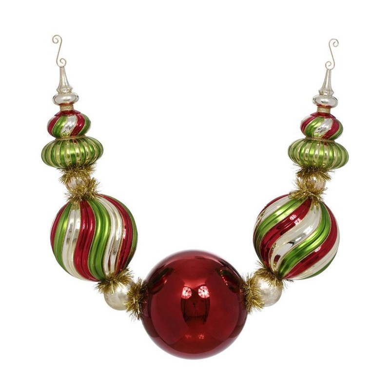 Mark Roberts Christmas 2020 Royal Jingle Swag, 58 inches, Red/Green