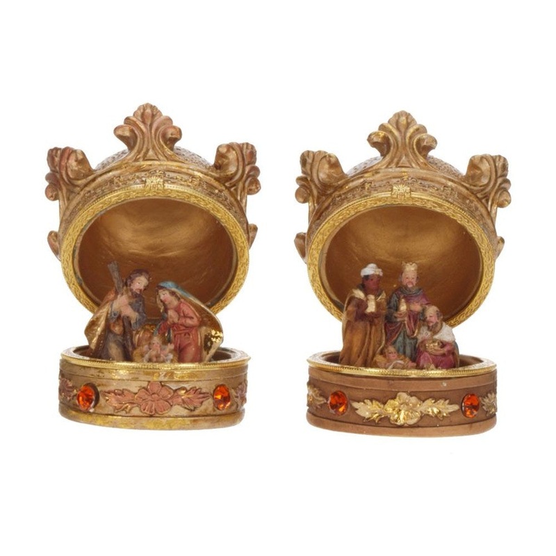 Mark Roberts 2013 Crown Nativity Box Figurine, Assortment of 2, 3 inches