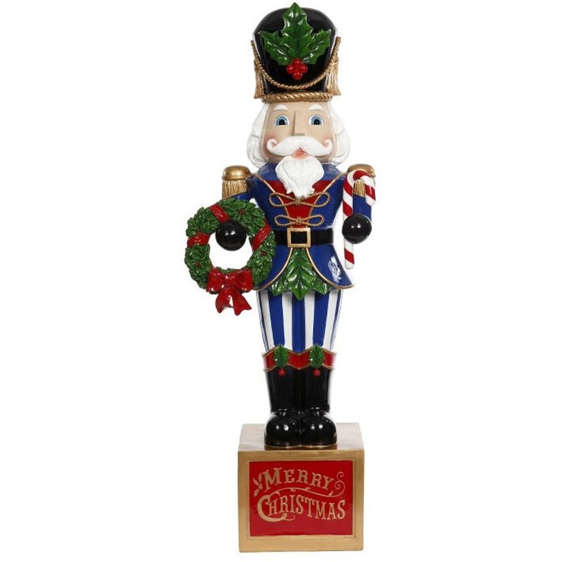 Mark Roberts 2020 Collection Blue Classic Nutcracker With Wreath Figurine