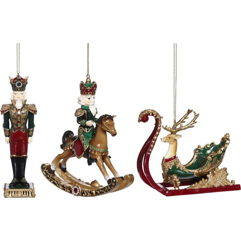 Mark Roberts 2020 Collection Nutcracker/Sled Ornament 4-6 Inches Assortment of 3