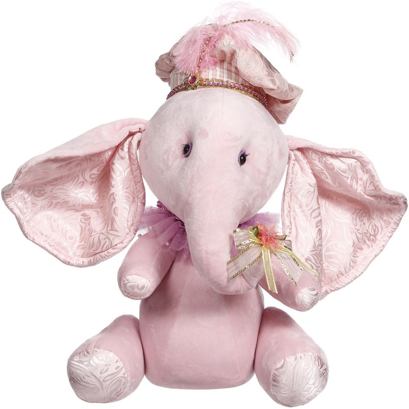 Mark Roberts 2020 Collection Sitting Elephant Pink Figurine, Large, 19 inches