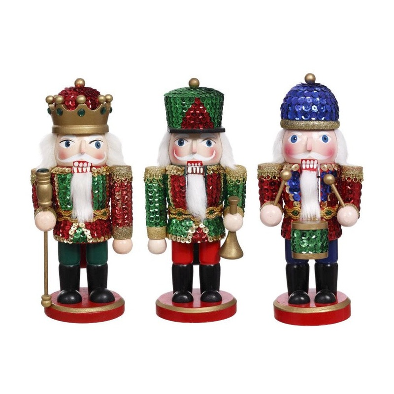 Mark Roberts 2020 Sequined Shorty Nutcracker, Assortment of 3, 10 inches