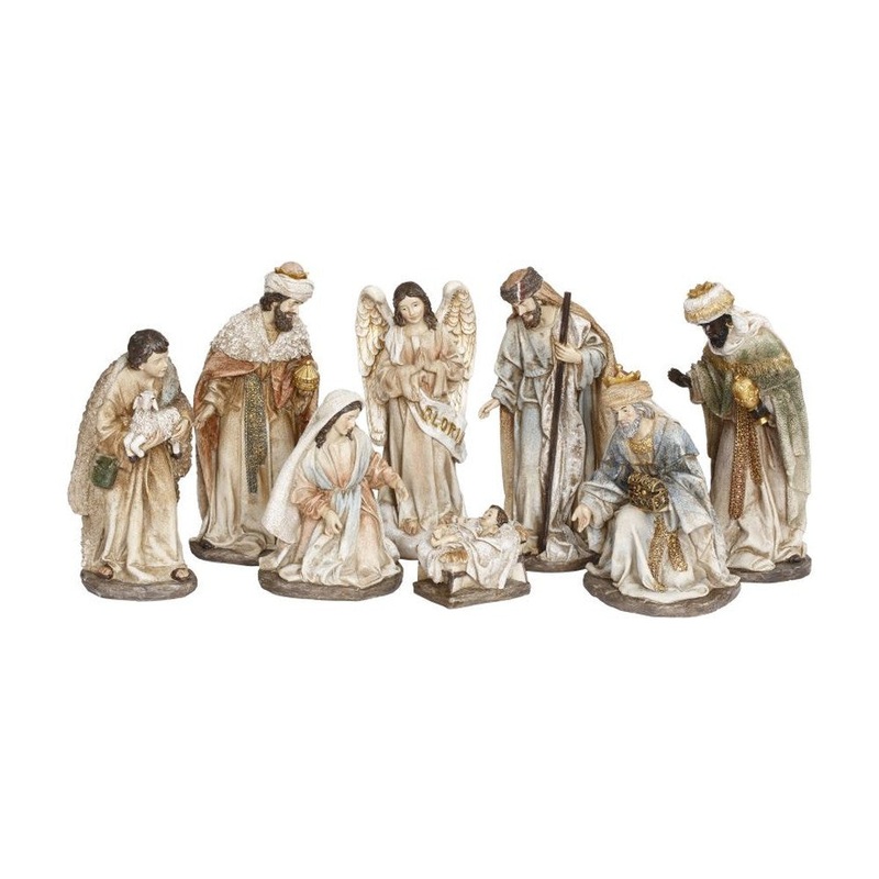 Mark Roberts Christmas 2019 Nativity Scene Figurine, Set of 8, 10 inches