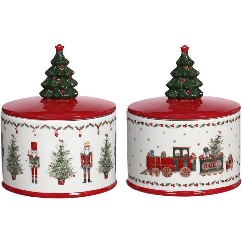 Mark Roberts Christmas 2020 Round Box with Train 10” Assortment of 2